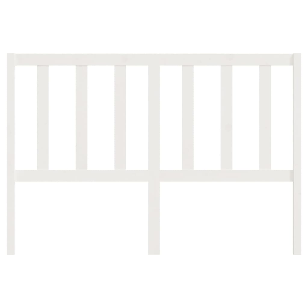 vidaXL Горна табла за легло, бяла, 141x4x100 см, бор масив