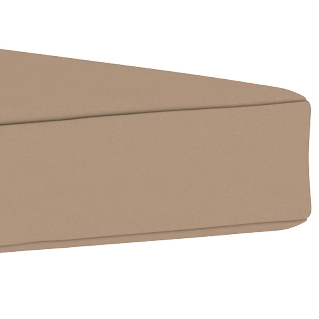 vidaXL Палетна възглавница за под, 60x61,5x6 см, таупе, плат