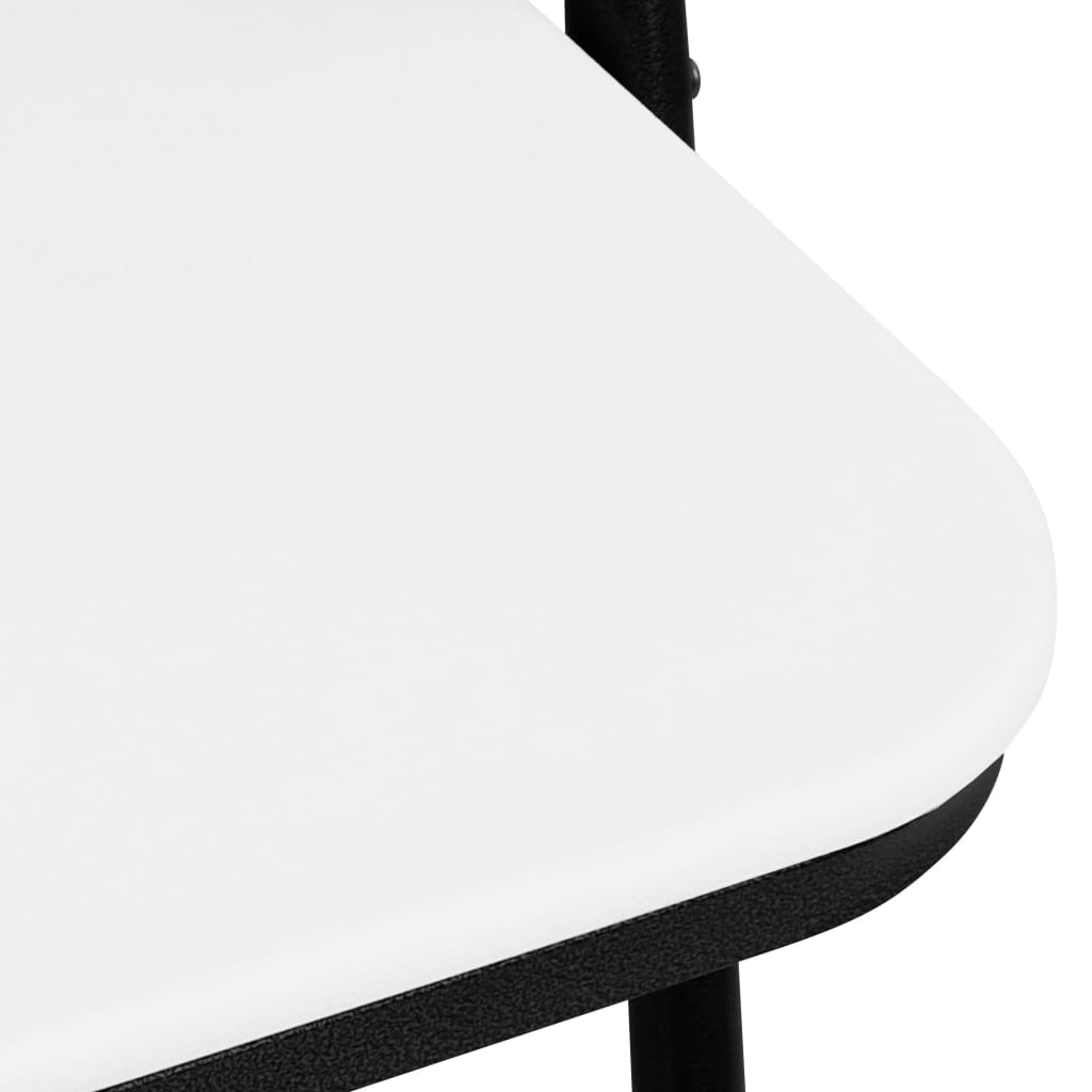 vidaXL Сгъваеми градински столове, 4 бр, HDPE, бели