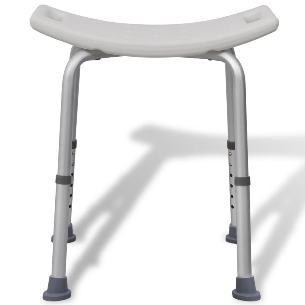 vidaXL алуминиев душ стол, бял цвят
