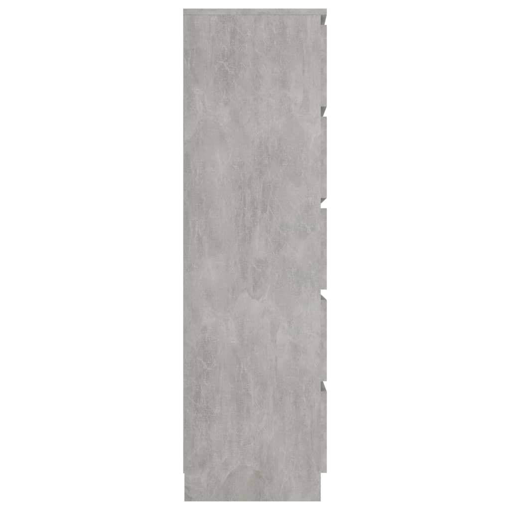 vidaXL Скрин с чекмеджета, бетонно сив, 60x35x121 см, ПДЧ
