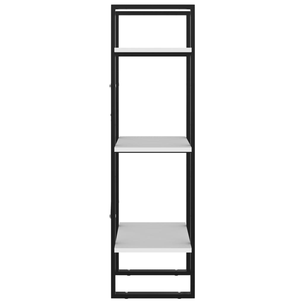 vidaXL 3-етажна библиотека, бяла, 40x30x105 см, ПДЧ