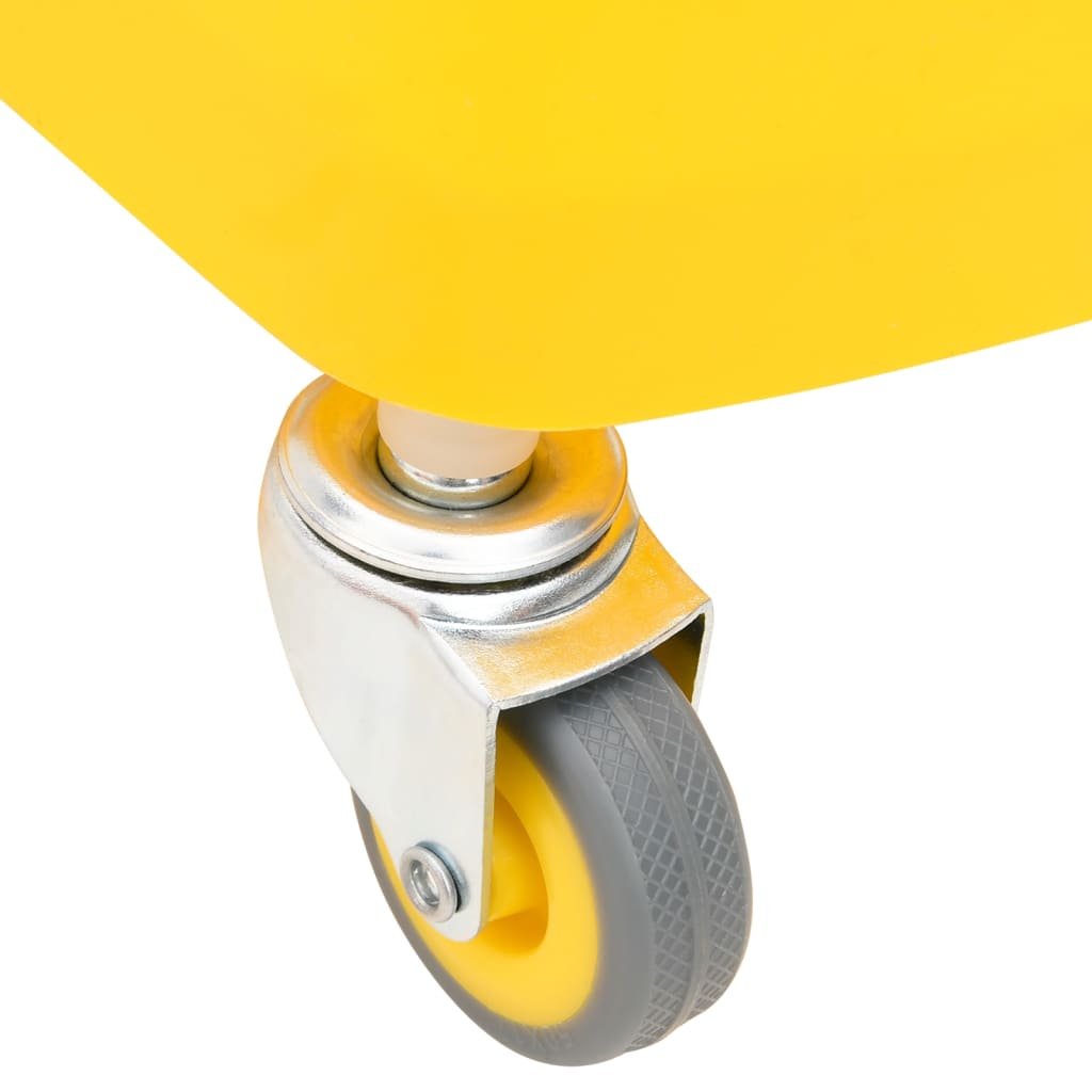 vidaXL Кофа за моп с изцеждаща машина колелца жълта 20 л полипропилен