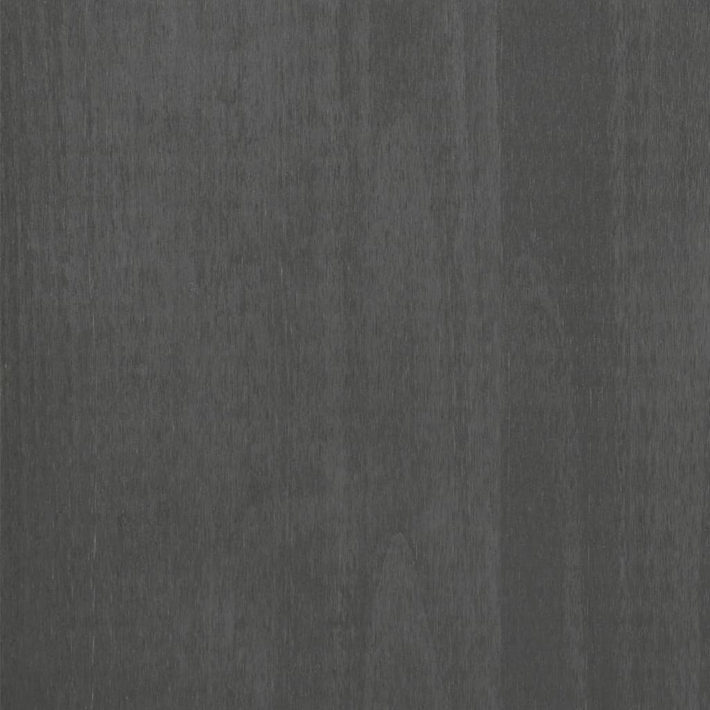 vidaXL Висок шкаф HAMAR, тъмносив, 60x35x180 см, борово дърво масив