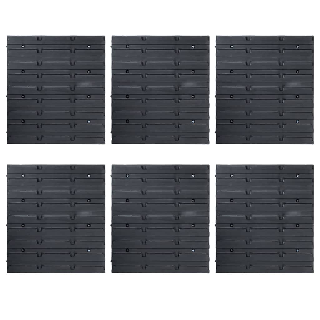 vidaXL Стенен органайзер с 96 бр кутии за инструменти синьо и черно