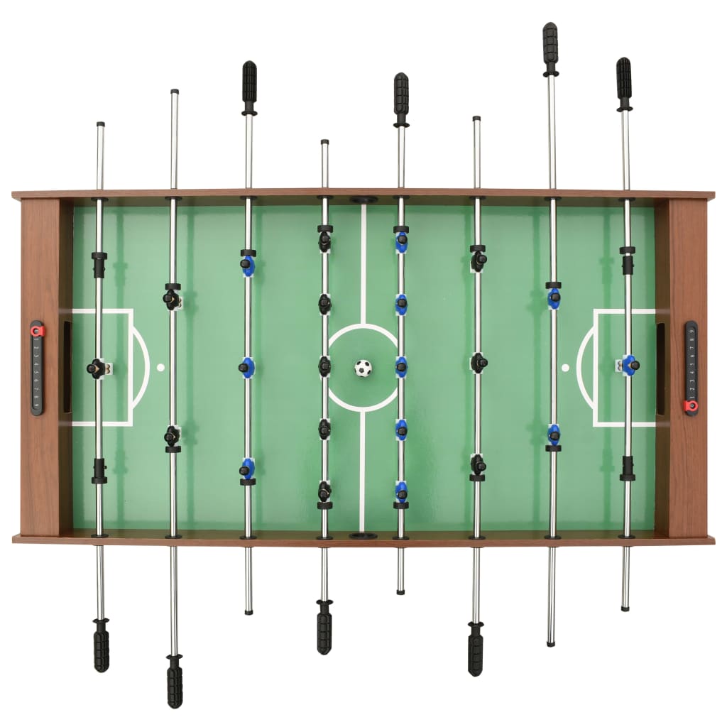 vidaXL Сгъваема футболна маса, 121x61x80 см, кафява
