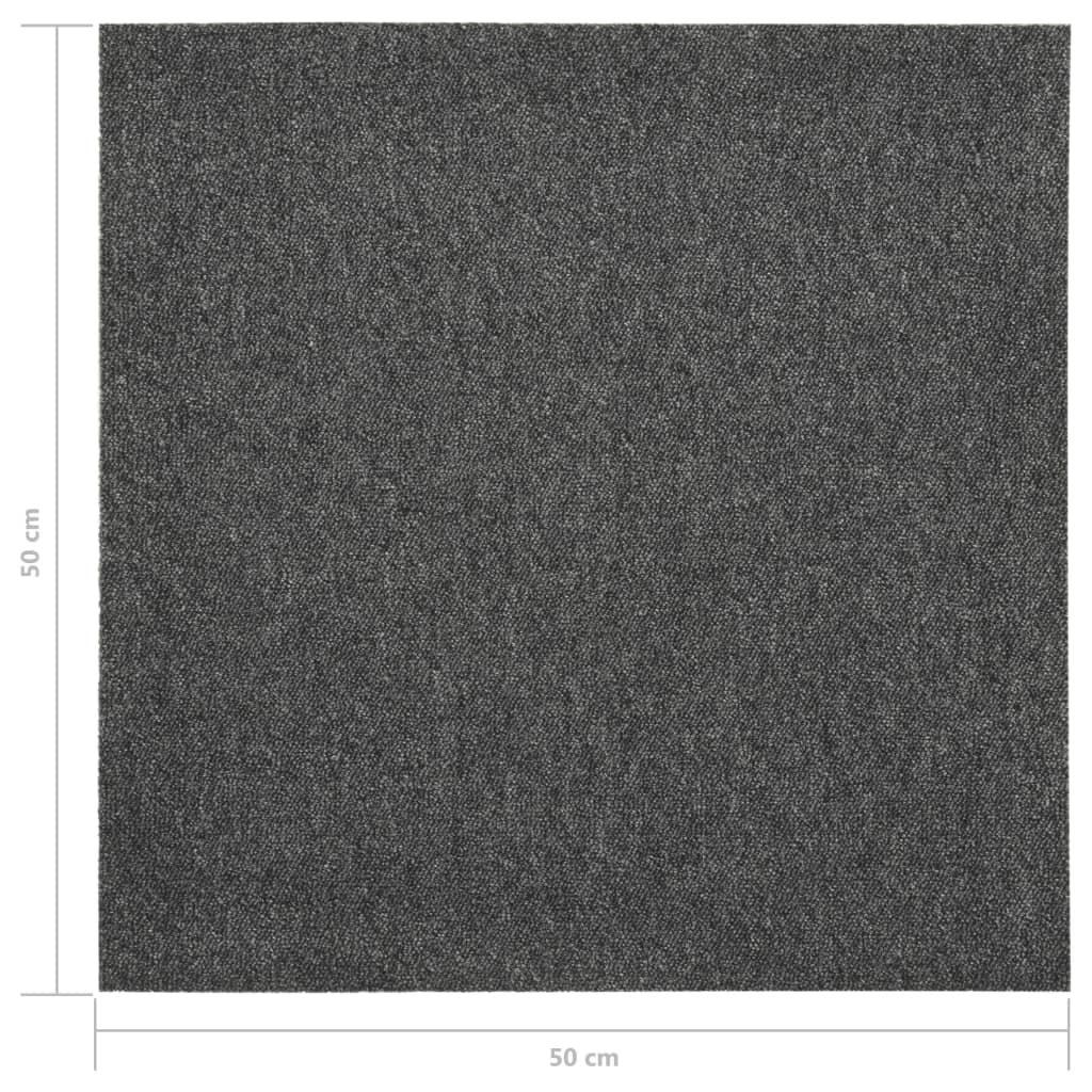 vidaXL Килимни плочки за под, 20 бр, 5 м², 50x50 см, антрацит