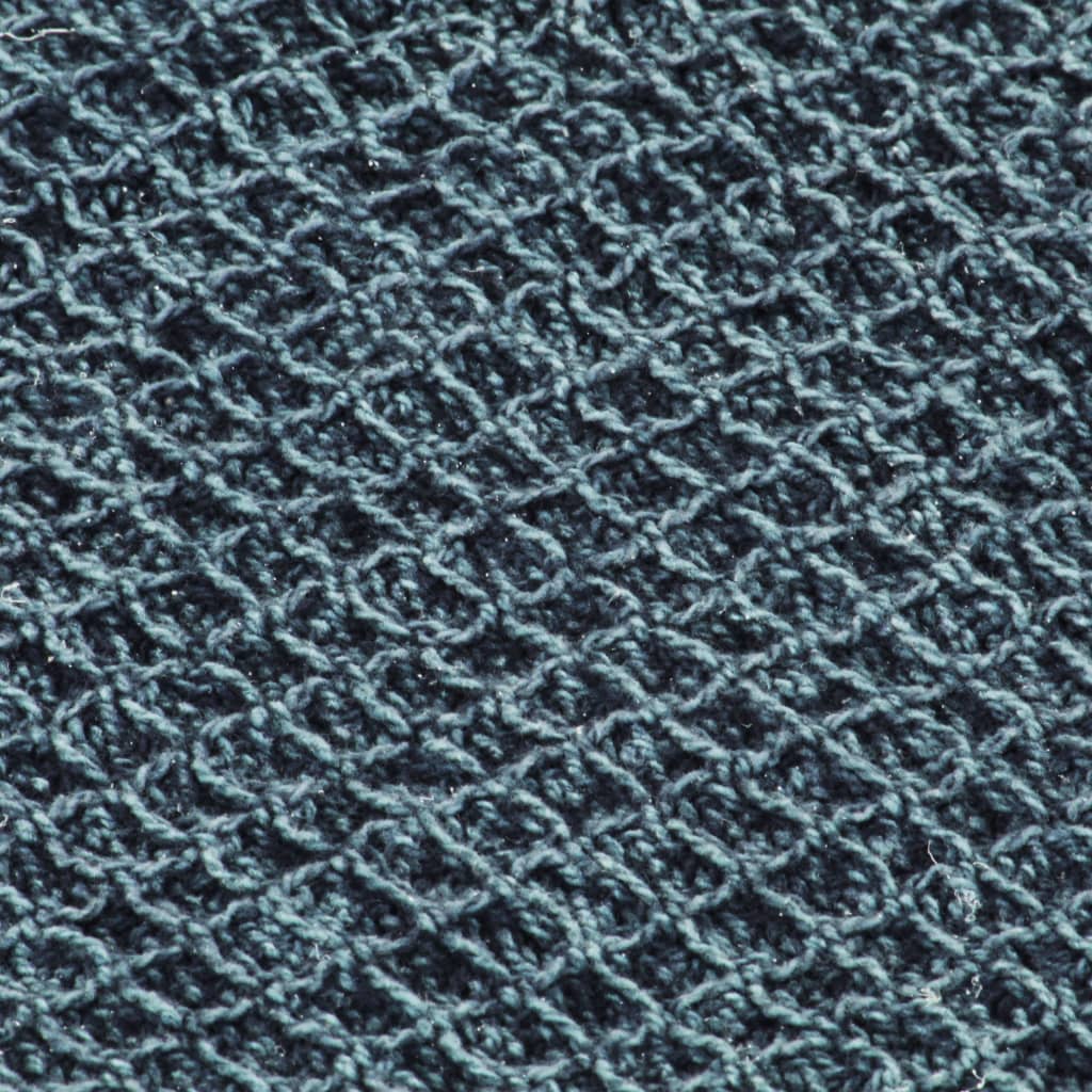vidaXL Декоративно одеяло, памук, 125x150 см, индигово синьо