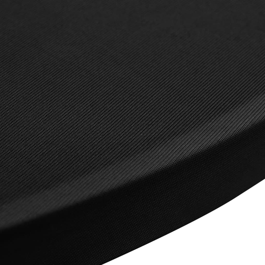Еластични покривки за бар маси, диаметър 80 см, черни – 2 броя