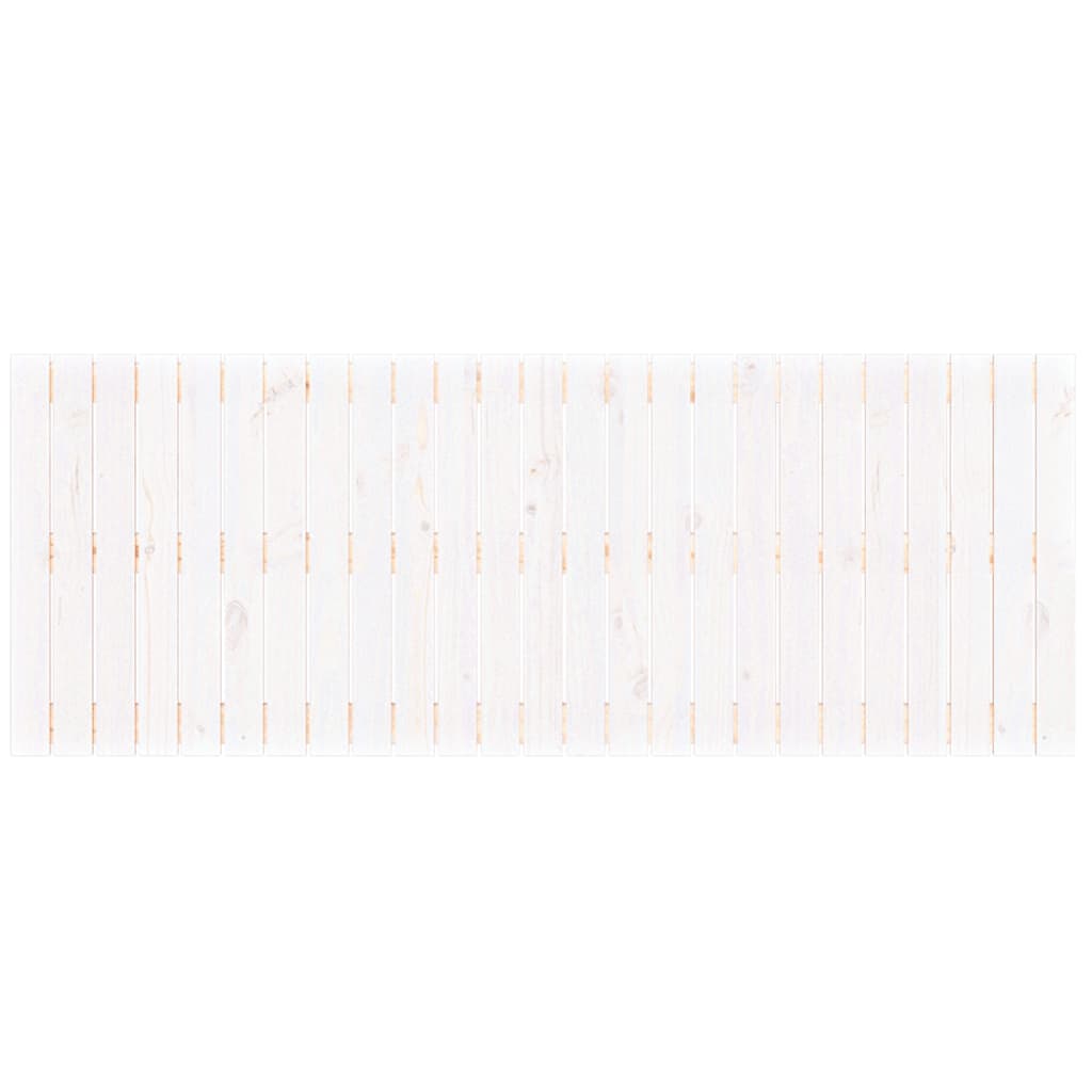 vidaXL Стенна табла за спалня, бяла, 159,5x3x60 см, борово дърво масив