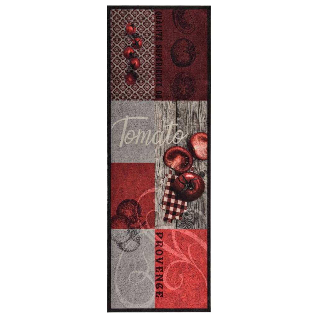 vidaXL Кухненско килимче, перимо, надпис Tomato, 45x150 см