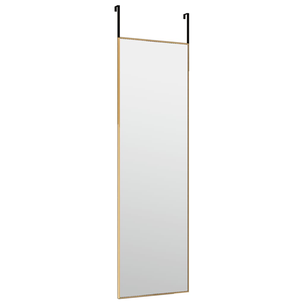 vidaXL Огледало за врата, златисто, 30x100 см, стъкло и алуминий