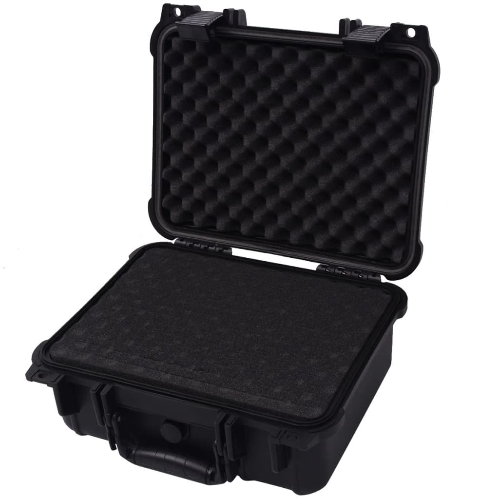 vidaXL Защитен куфар за оборудване, 35x29,5x15 cм, черен