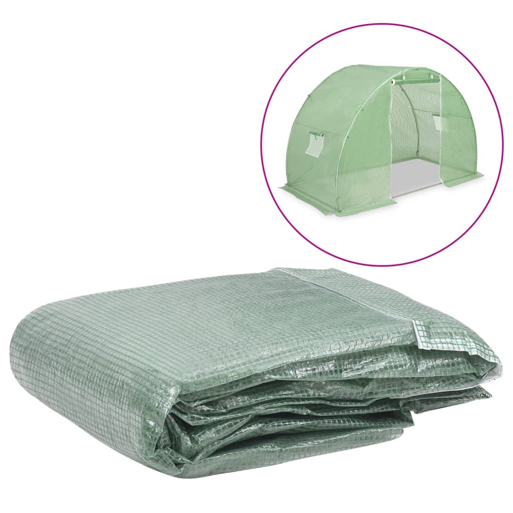 vidaXL Резервно покривало за парник (4,5 м²), 300x150x200 см, зелено