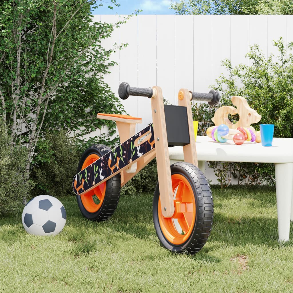 vidaXL Детско колело за баланс, оранжево, с принт
