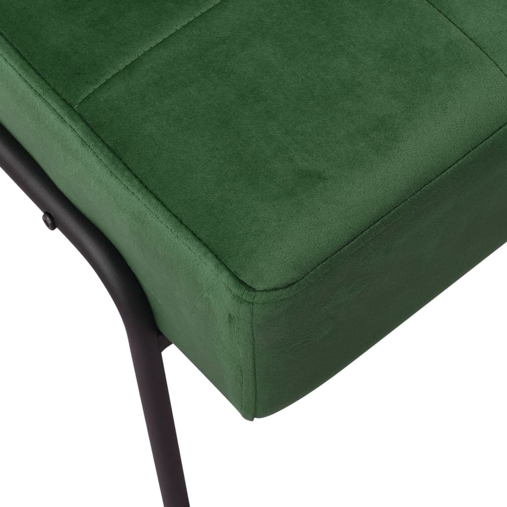 vidaXL Стол за релаксация, 65x79x87 см, тъмнозелен, кадифе
