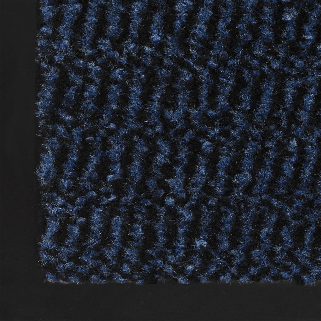 vidaXL Правоъгълна изтривалка, усукани влакна, 60х90 см, синя