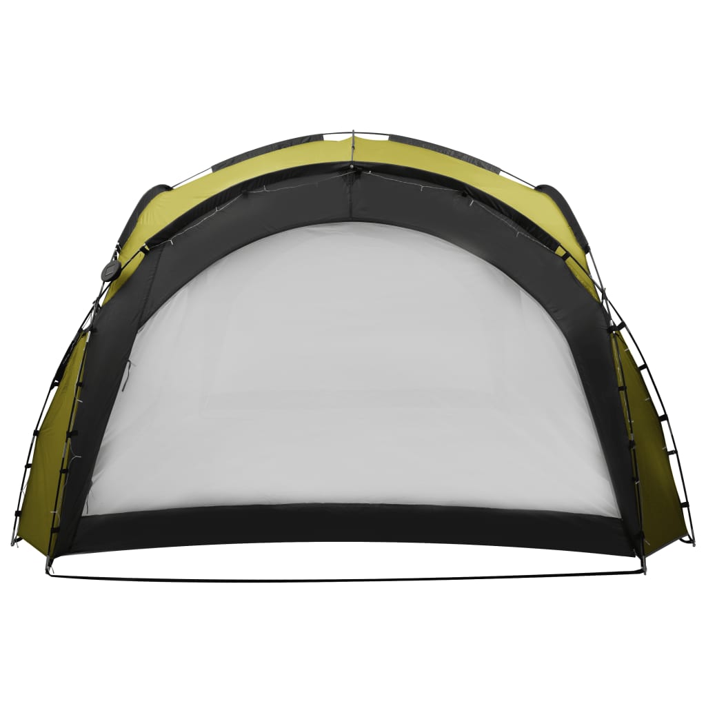 vidaXL Парти шатра с LED и 4 стени, 3,6x3,6x2,3 м, зелена