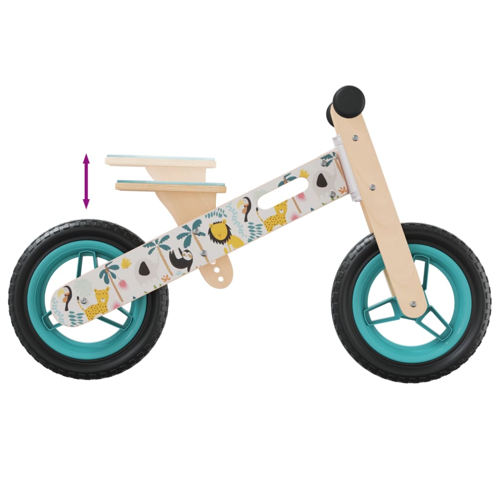 vidaXL Детско колело за баланс, синьо, с принт