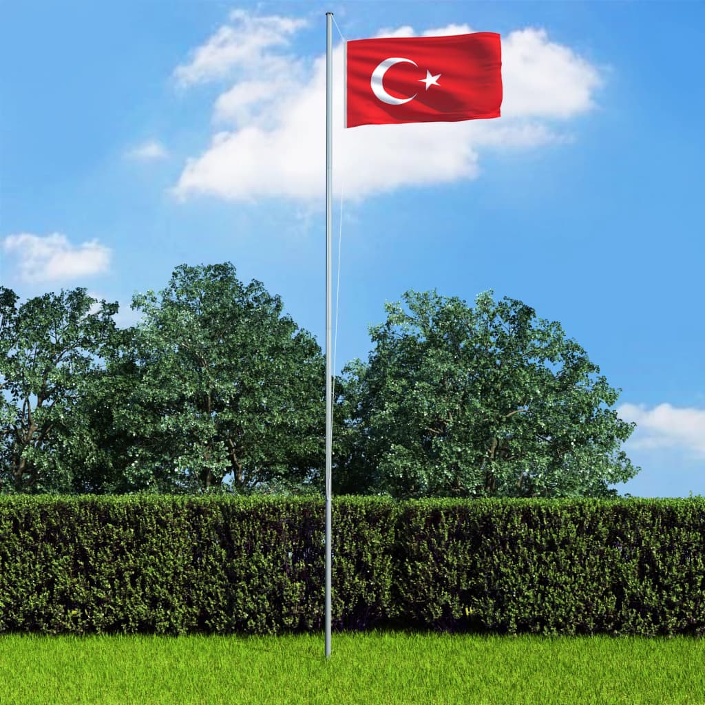 vidaXL Флаг на Турция, 90x150 см