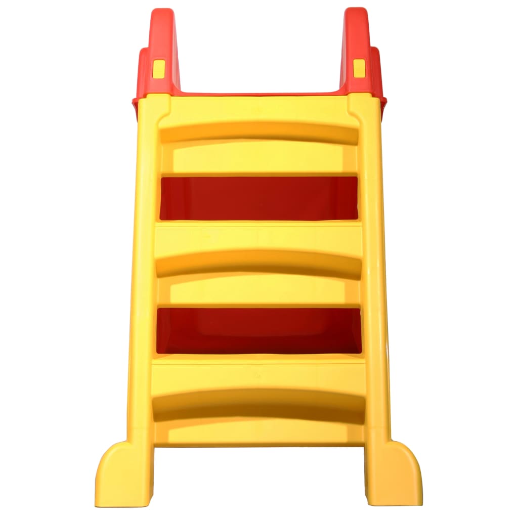 vidaXL Сгъваема пързалка за деца за закрито и открито червено и жълто