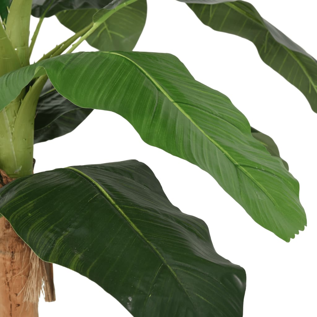 vidaXL Изкуствено бананово дърво 9 листа 120 см зелено