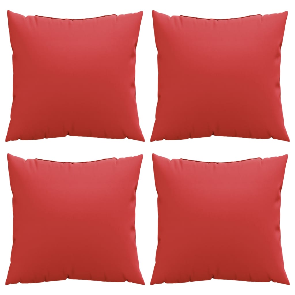 vidaXL Декоративни възглавници, 4 бр, червени, 50x50 см, плат