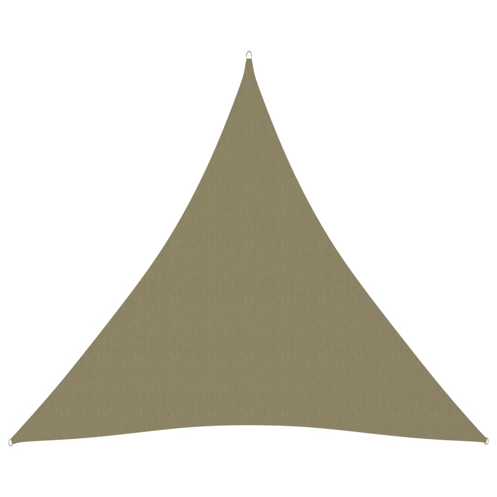 vidaXL Платно-сенник, Оксфорд плат, триъгълно, 4,5x4,5x4,5 м, бежово
