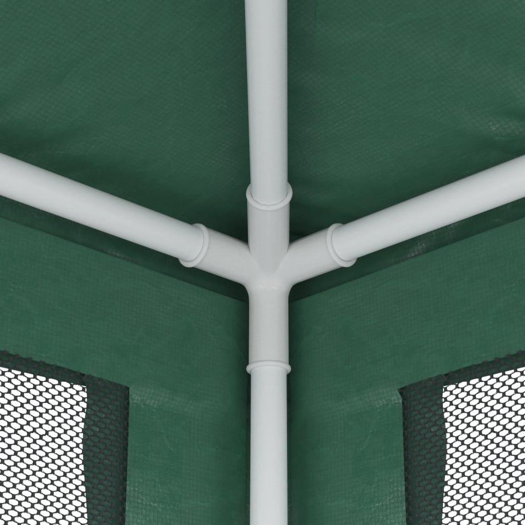 vidaXL Парти палатка с 4 мрежести странични стени зелена 3x4 м HDPE