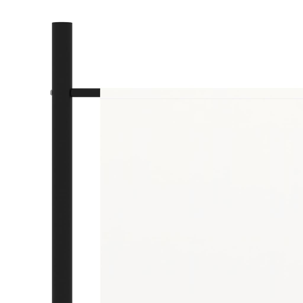 vidaXL Параван за стая, 3 панела, бял, 260x180 см, плат