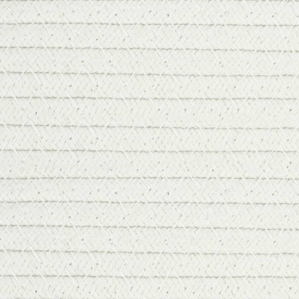 vidaXL Кош за съхранение, кафяво и бяло, Ø38x46 см, памук