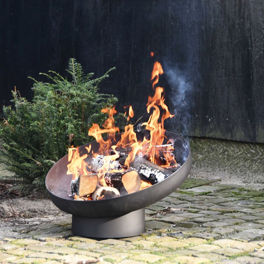 Esschert Design Купа за огън, наклонена, черна, стомана, FF402