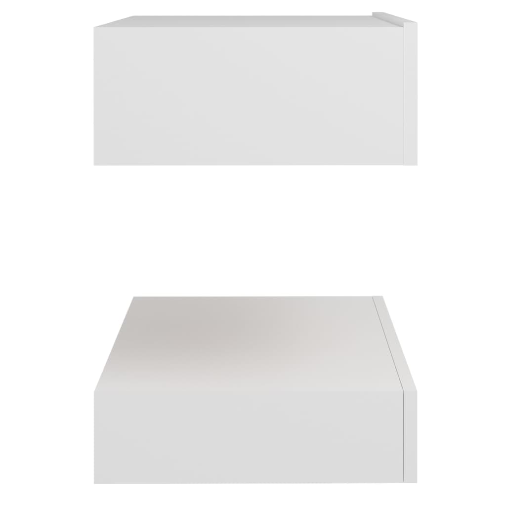 vidaXL Нощно шкафче, бяло, 60x35 см, ПДЧ