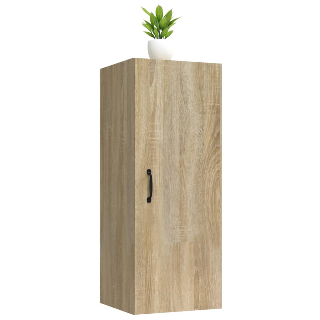 vidaXL Окачен стенен шкаф, дъб сонома, 34,5x34x90 см, инженерно дърво
