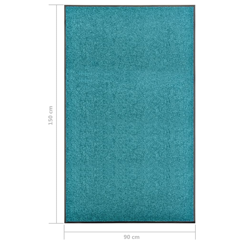 vidaXL Перима изтривалка, синьо-зелена, 90x150 см