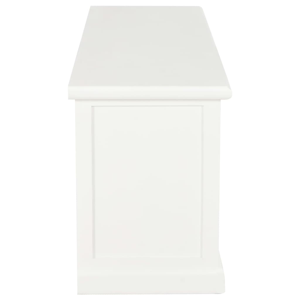 vidaXL ТВ шкаф, бял, 120x30x40 см, дърво