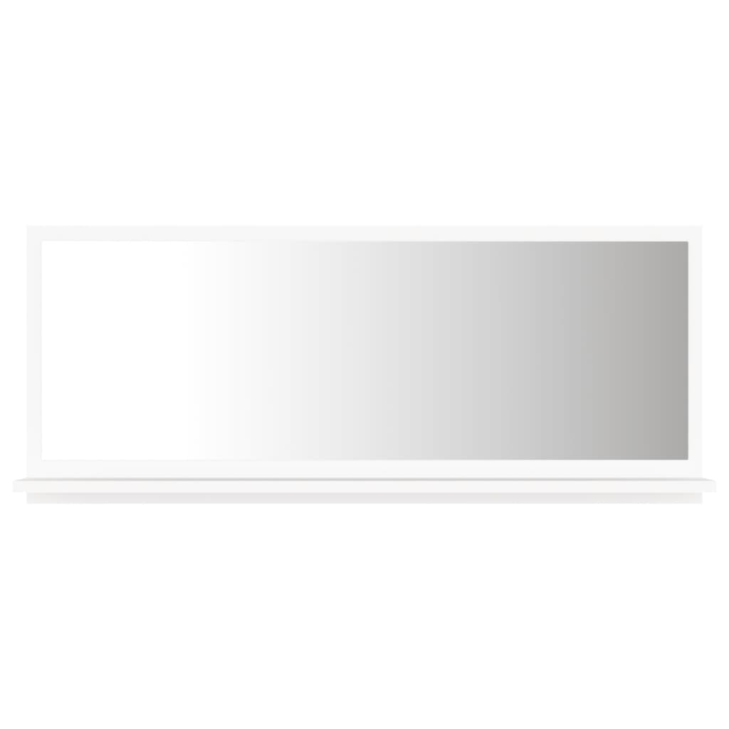 vidaXL Огледало за баня, бяло, 90x10,5x37 см, ПДЧ