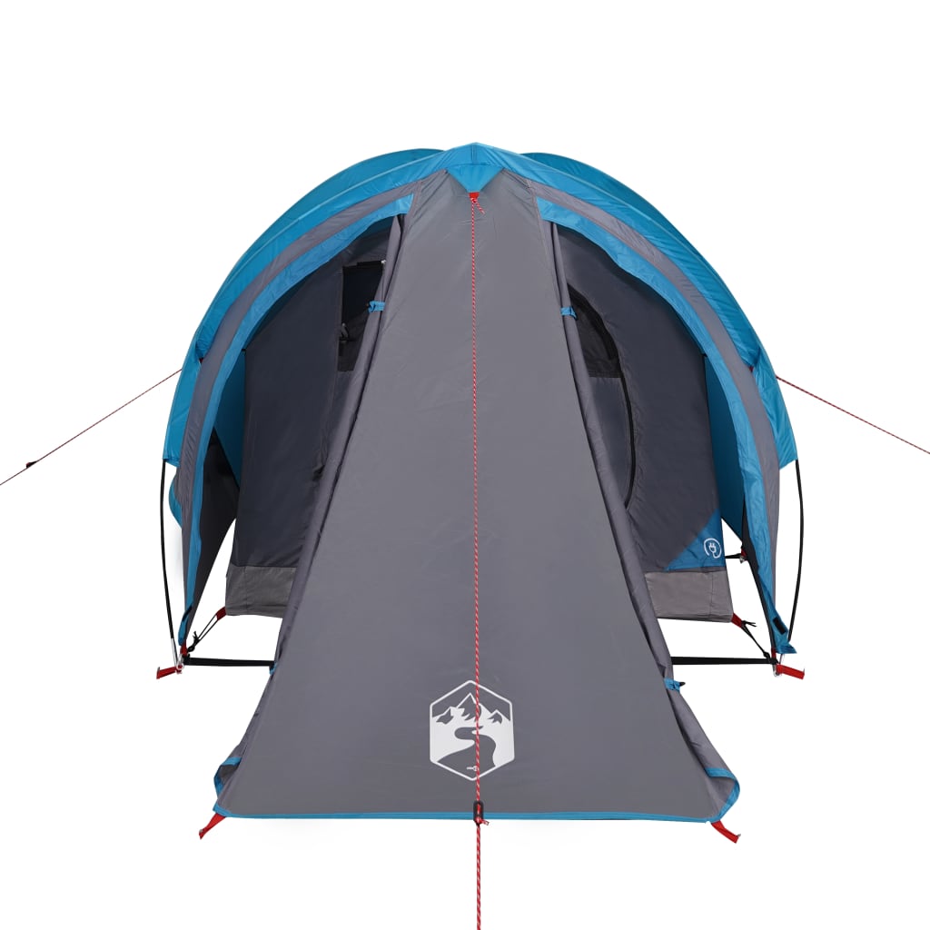 vidaXL Къмпинг палатка за 2 души, синя, водоустойчива
