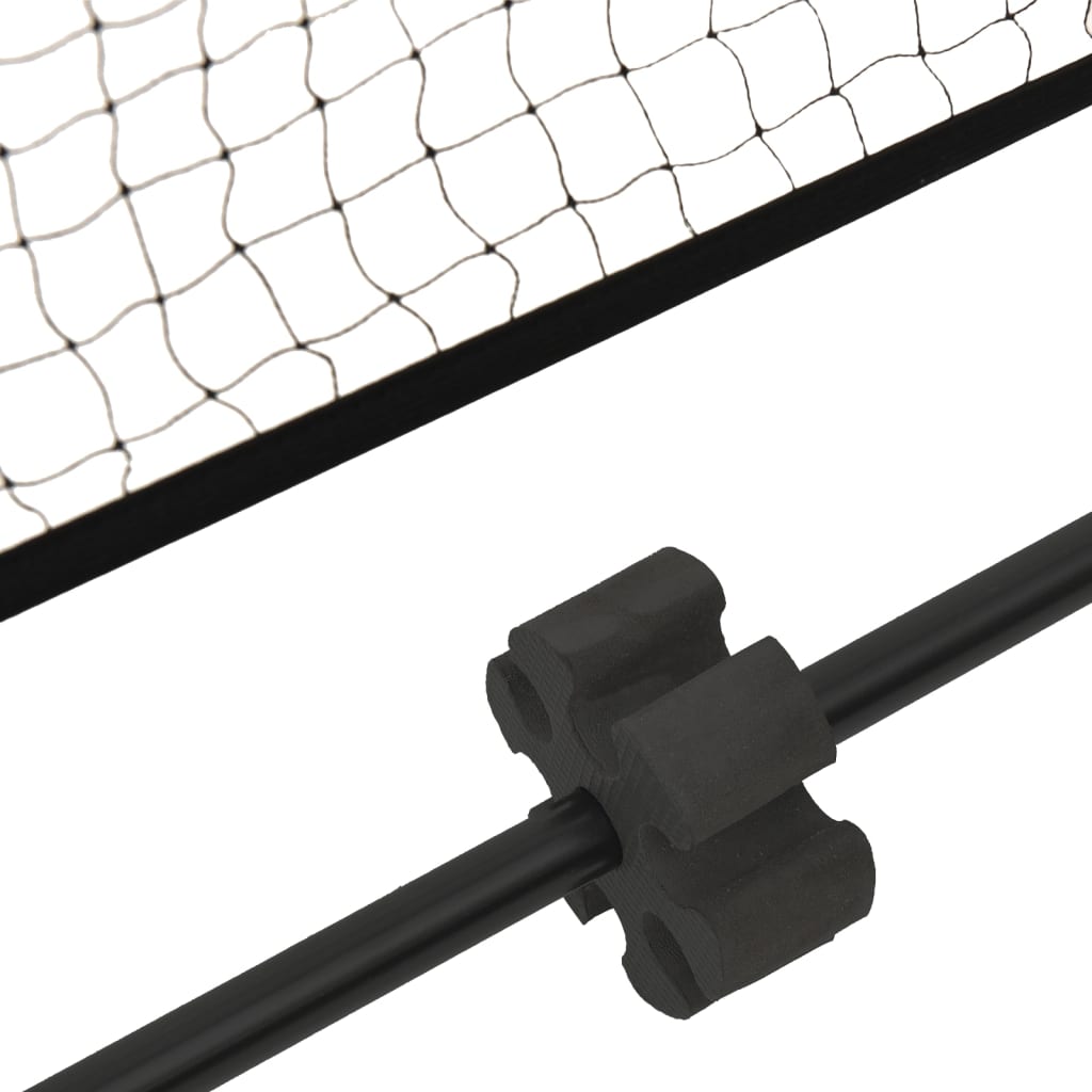 vidaXL Мрежа за тенис, черно-червена, 300x100x87 см, полиестер