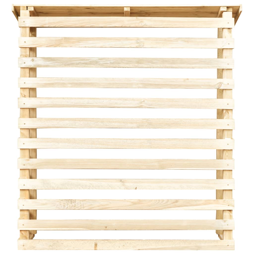 vidaXL Градинска барака за дърва, 160x50x170 см, бор