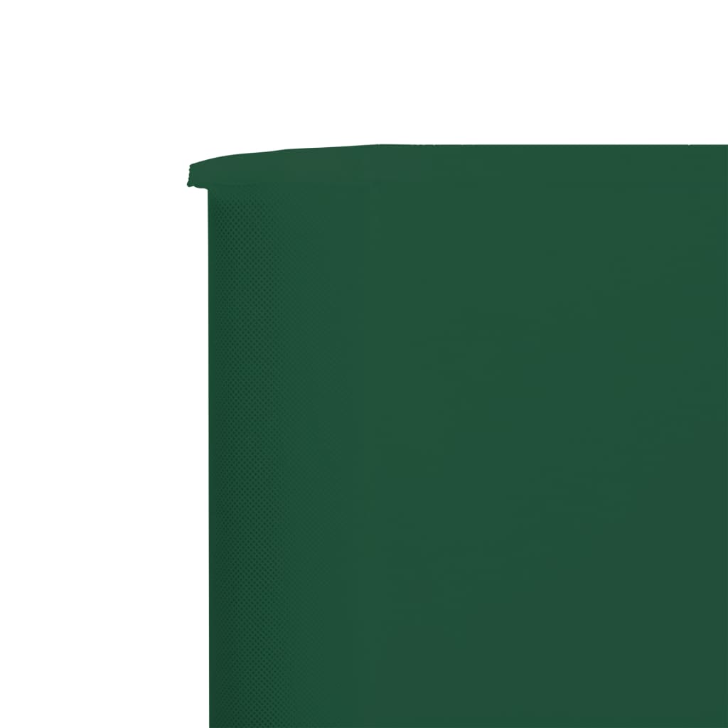 vidaXL Параван против вятър от 9 панела, текстил, 1200x80 см, зелен