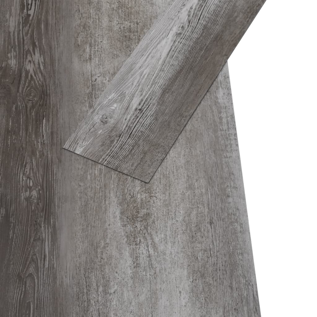 vidaXL Несамозалепващи PVC подови дъски 4,46 м² 3 мм дърво на ивици