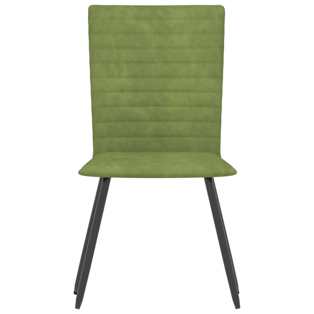 vidaXL Трапезни столове, 4 бр, зелени, кадифе