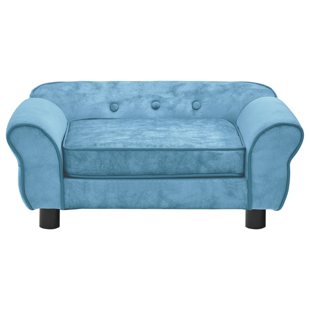 vidaXL Кучешки диван, тюркоаз, 72x45x30 см, плюш