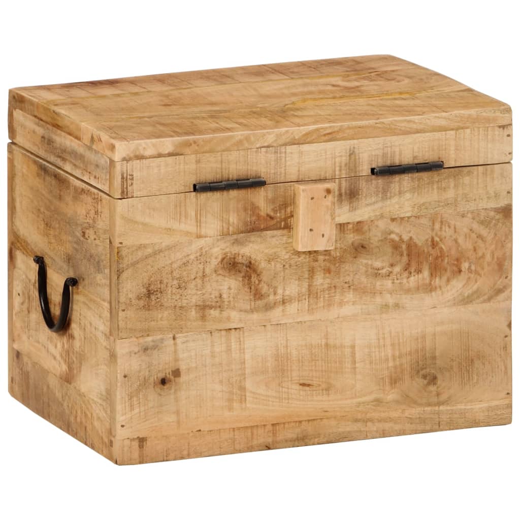 vidaXL Кутия за съхранение, 39x28x31 см, мангово дърво масив