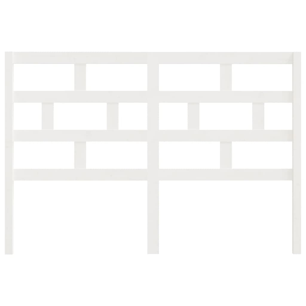 vidaXL Горна табла за легло, бяла, 156x4x100 см, бор масив