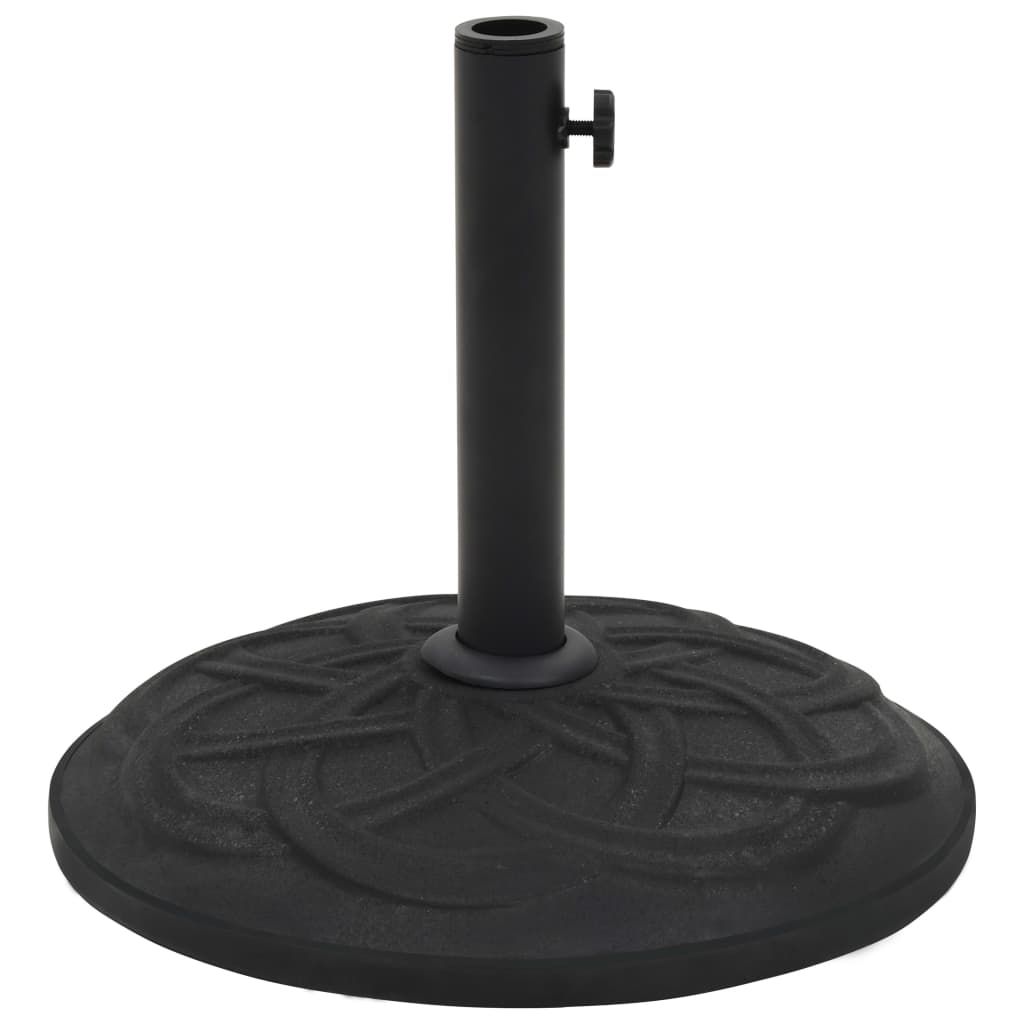 vidaXL Основа за чадър, черна, бетон, кръгла, 15 кг