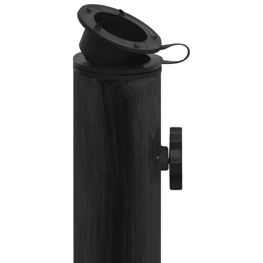 vidaXL Основа за чадър, черна, 44x44x31 см, чугун