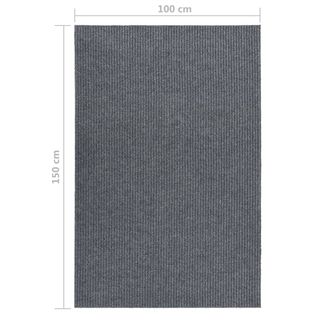 vidaXL Абсорбиращо мръсотията килимче, 100x150 см, сиво
