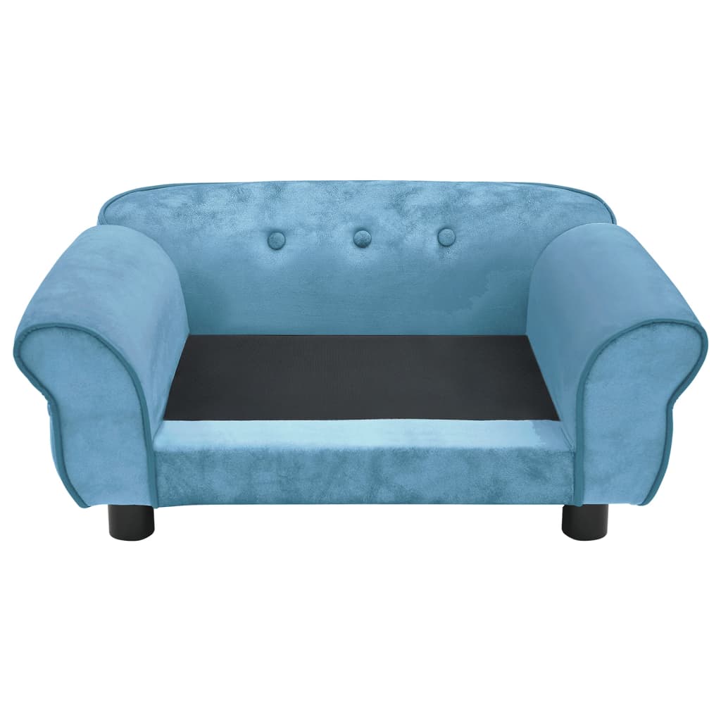 vidaXL Кучешки диван, тюркоаз, 72x45x30 см, плюш